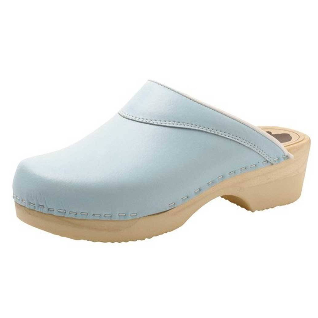 4010 Lak Licht Blauw Clogs Dames