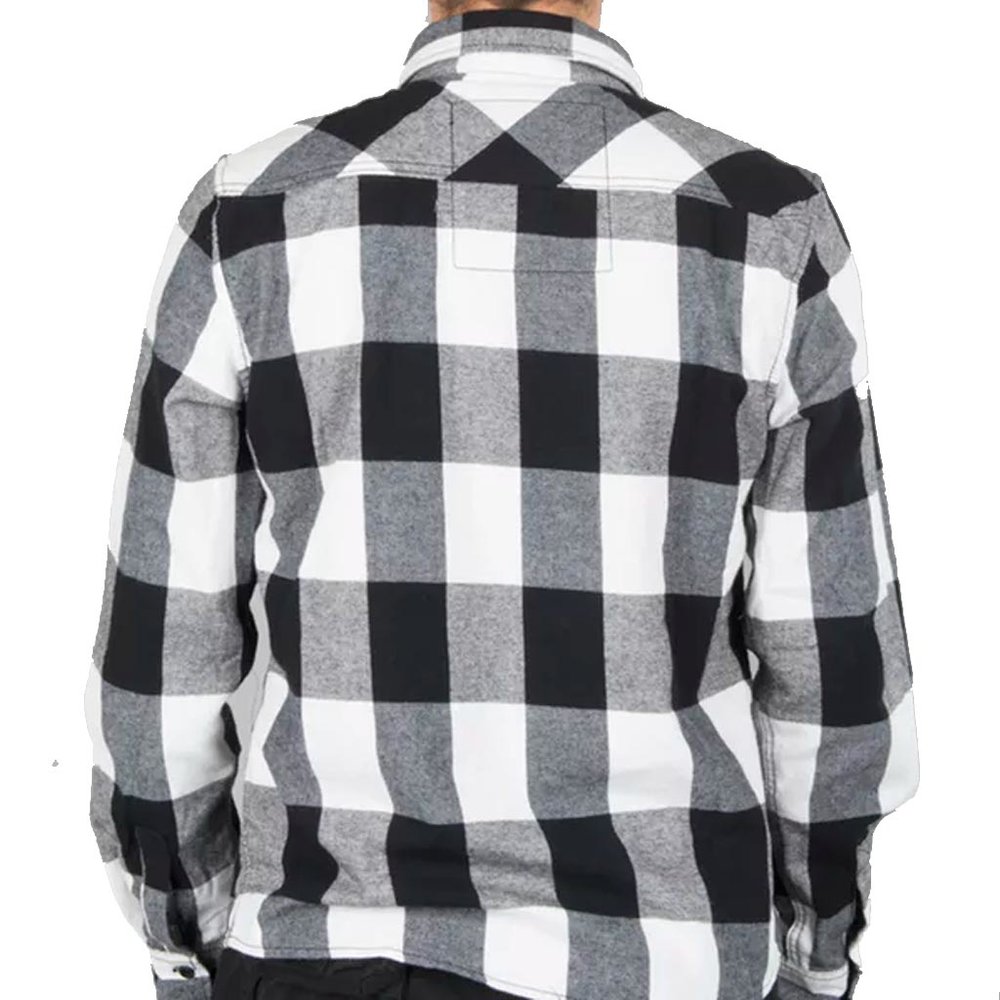 Brandit Check Shirt White-Black Flanel Overhemd Heren Brandit Check Shirt White-Black Flanel Overhemd Heren