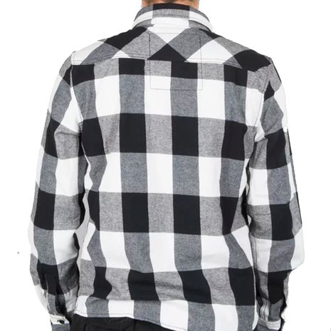 Brandit Check Shirt White-Black Flanel Overhemd Heren Brandit Check Shirt White-Black Flanel Overhemd Heren
