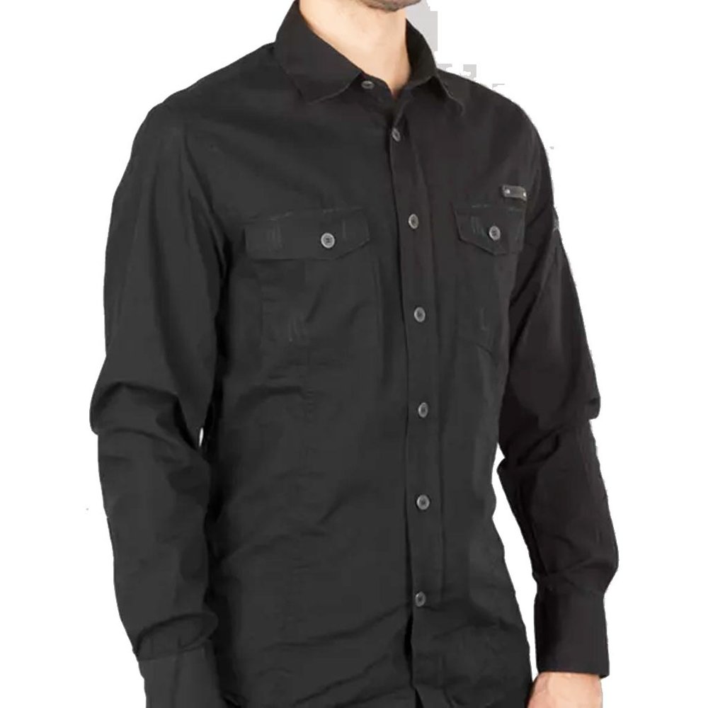 Brandit Slim Fit Black Overhemd Heren