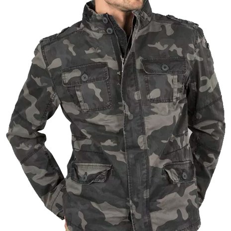 Brandit Britannia Dark Camo Jas Heren Brandit Britannia Dark Camo Jas Heren