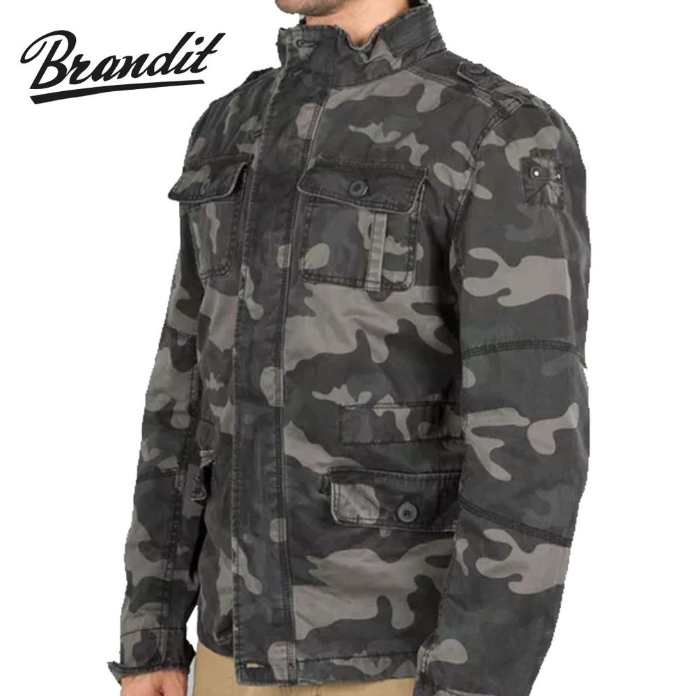 Brandit Britannia Dark Camo Jas Heren Brandit Britannia Dark Camo Jas Heren