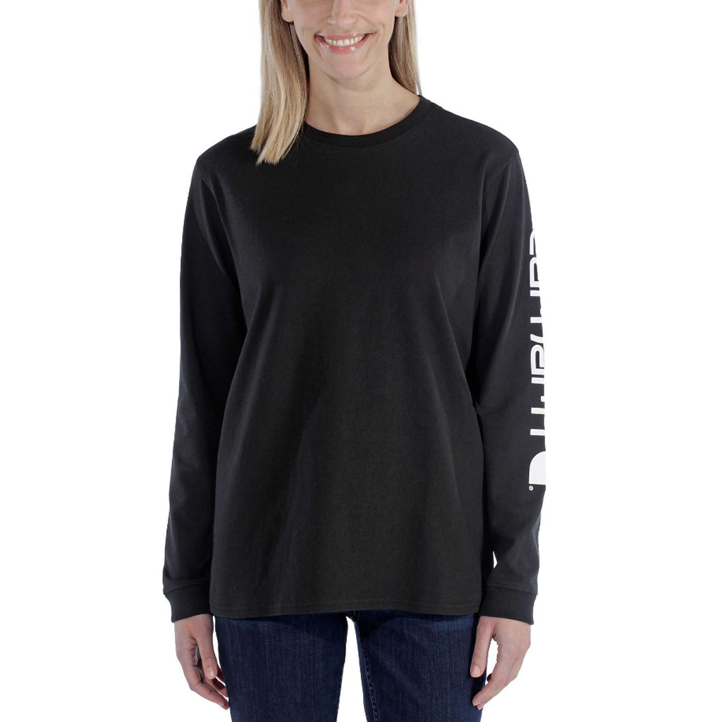 Carhartt Workwear Sleeve Logo Zwart Long Sleeve Shirt Dames XL