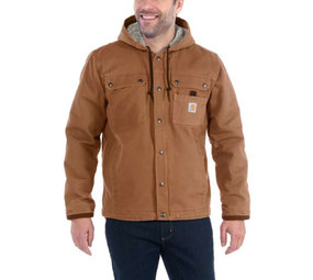 Carhartt Washed Duck Sherpa-Lined Bruin Werkjas Heren