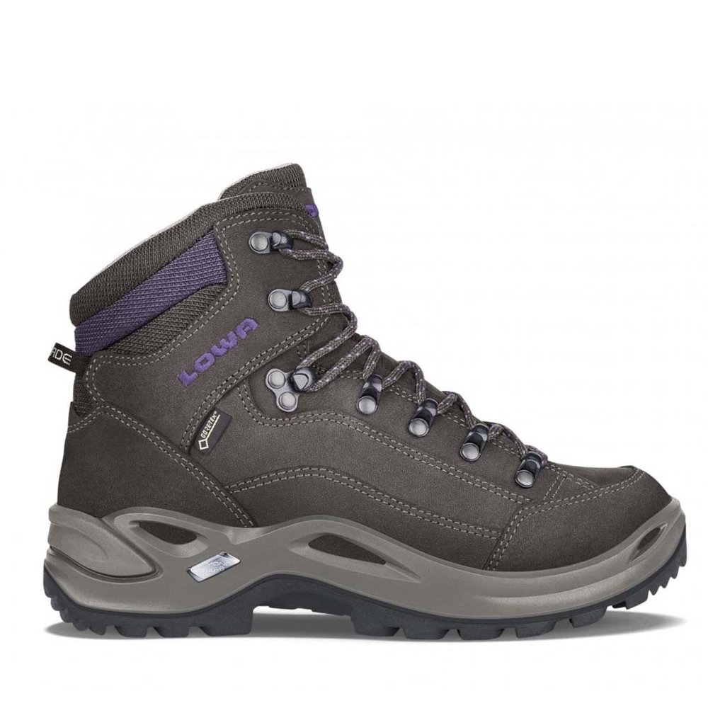 Lowa Renegade GTX Mid Slate Blackberry Wandelschoenen Dames Lowa Renegade GTX Mid Slate Blackberry Wandelschoenen Dames