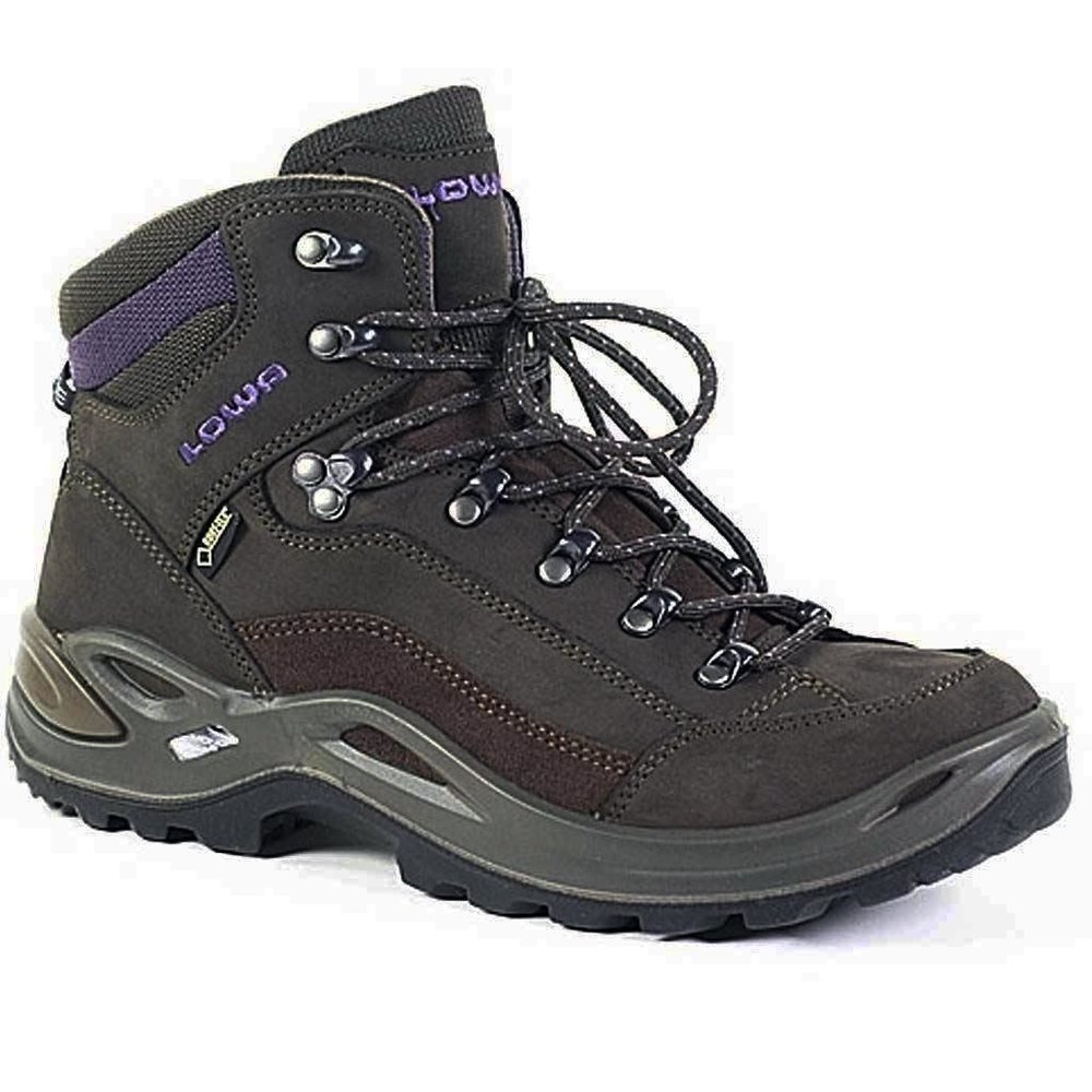 Lowa Renegade GTX Mid Slate Blackberry Wandelschoenen Dames Lowa Renegade GTX Mid Slate Blackberry Wandelschoenen Dames