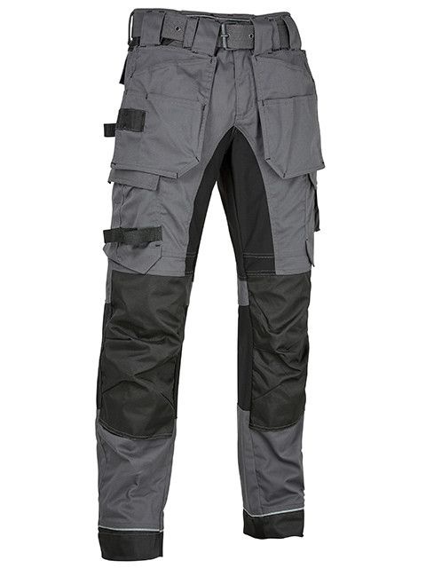 4WORK - Madrid Premium werkbroek stretch inserts grijs