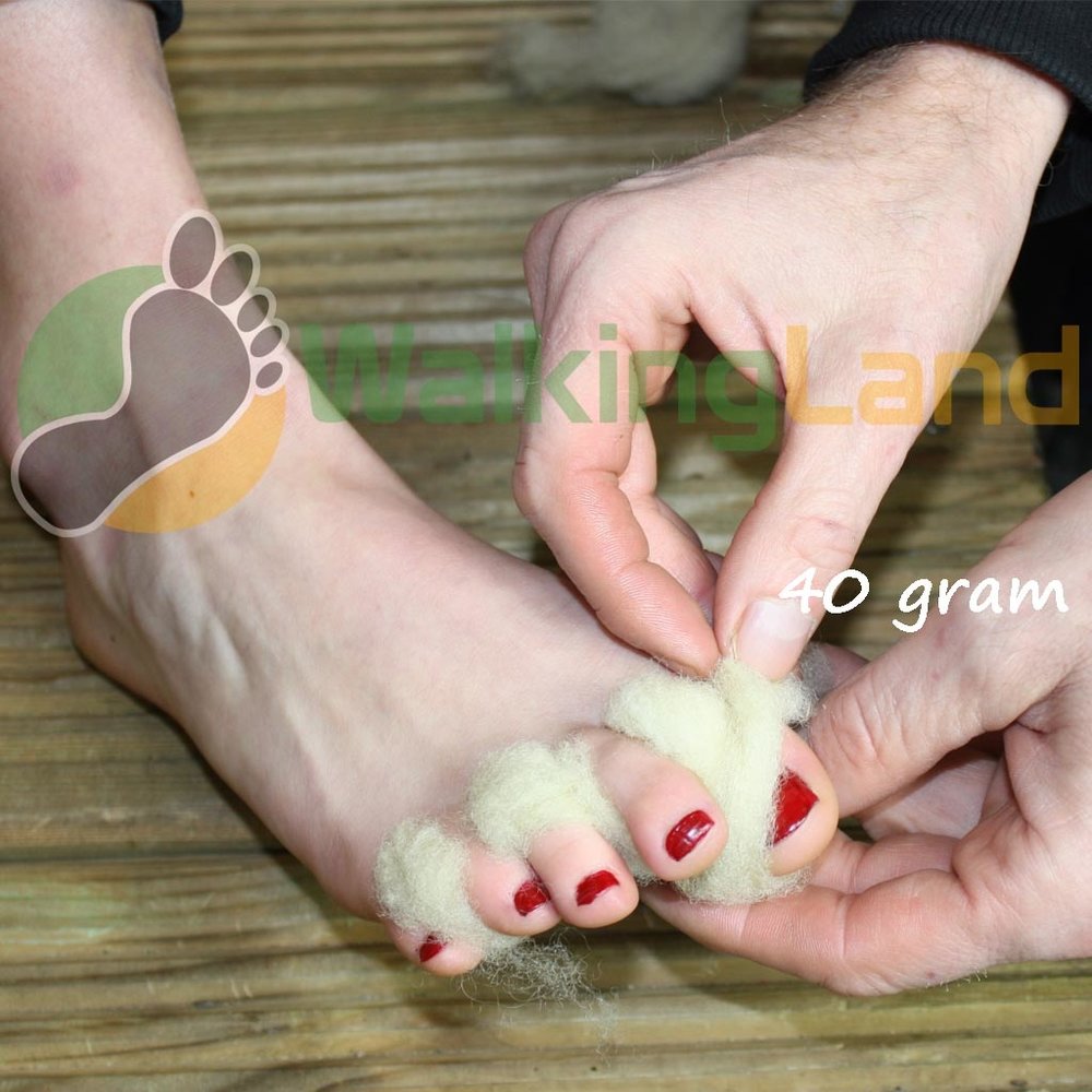 WalkingLand VoetWol - Stop Blaren 40 Gram WalkingLand VoetWol - Stop Blaren 40 Gram