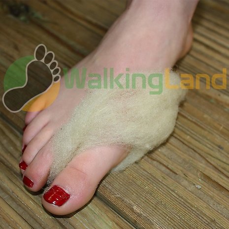 WalkingLand VoetWol - Stop Blaren 40 Gram WalkingLand VoetWol - Stop Blaren 40 Gram