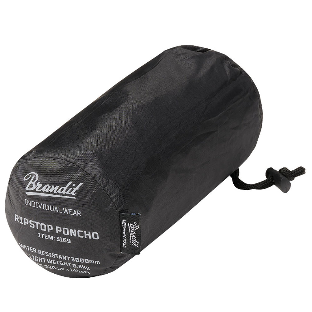 Brandit Ripstop Zwart One-Size Poncho