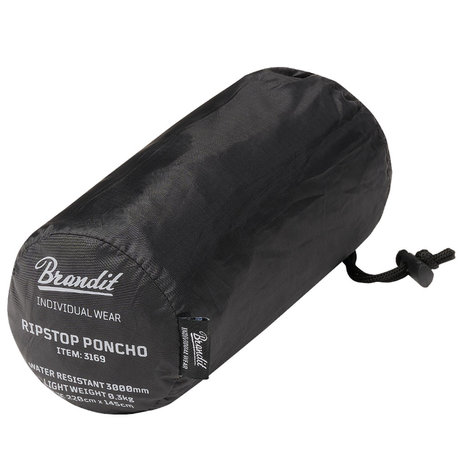 Brandit Ripstop Zwart One-Size Poncho