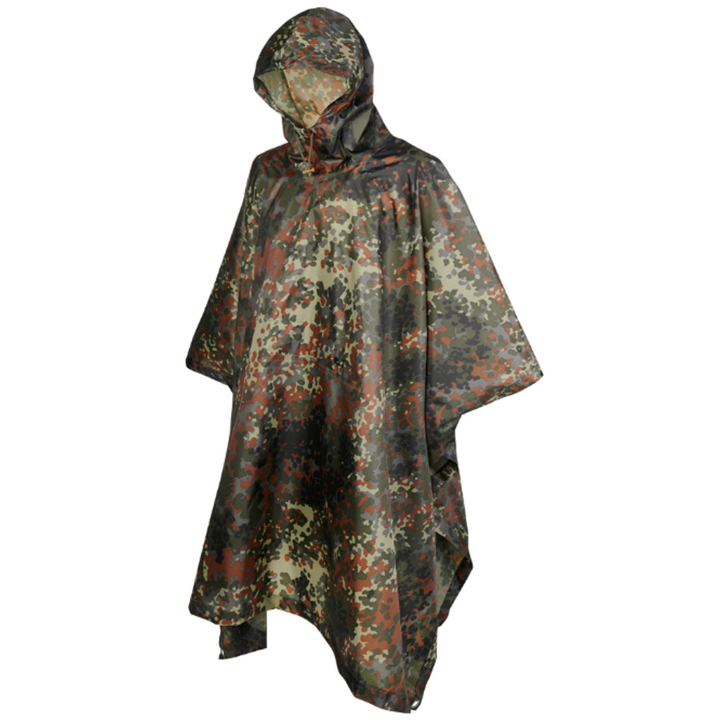 Ripstop Flecktarn One-Size Poncho Ripstop Flecktarn One-Size Poncho