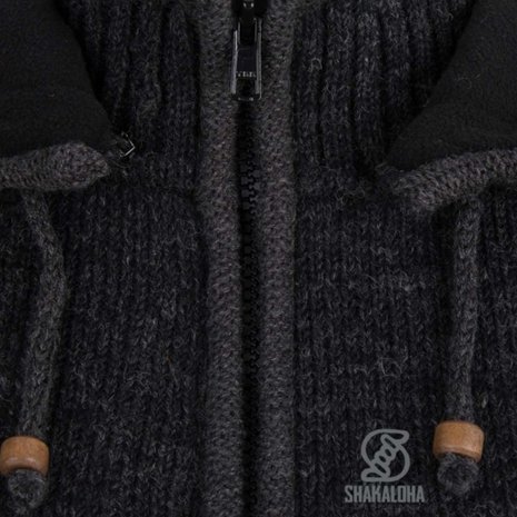 Shakaloha Crawford Ziphood Antracite Nepal Vest Dames Shakaloha Crawford Ziphood Antracite Nepal Vest Dames