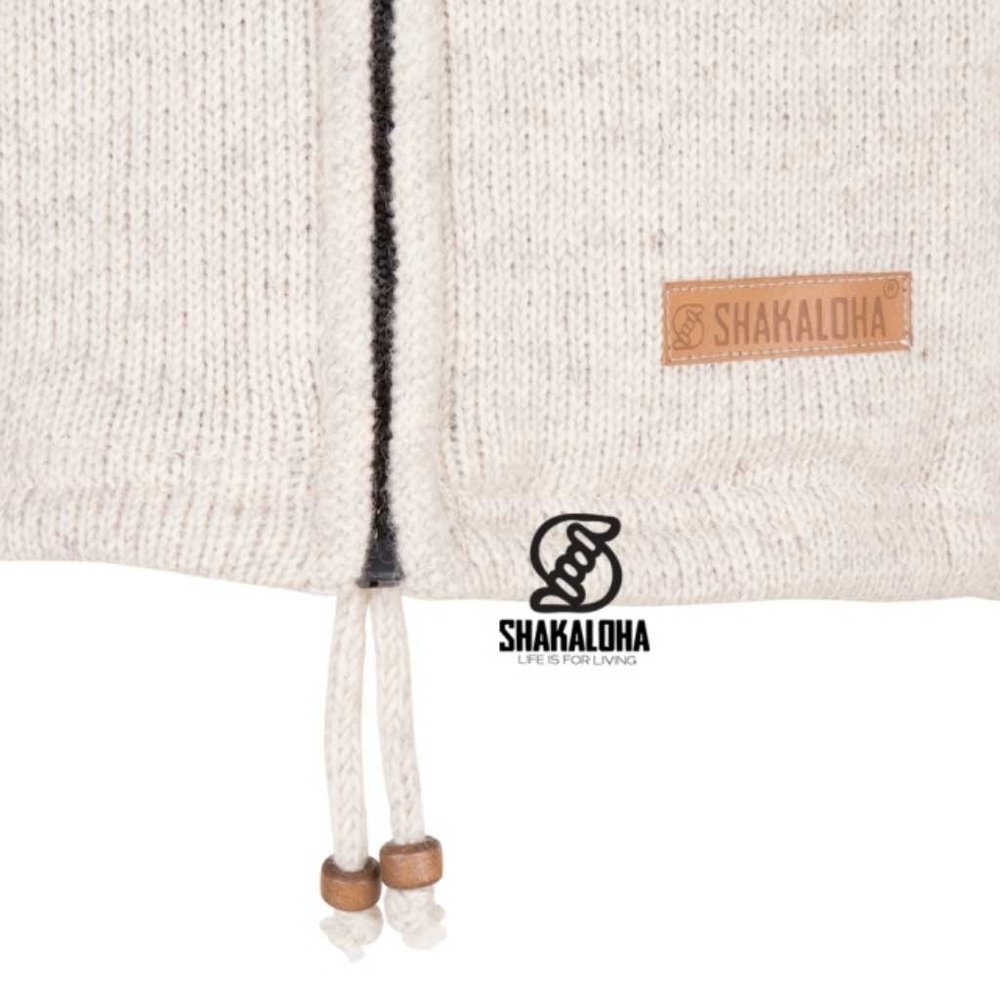 Shakaloha Crawford Ziphood Beige Nepal Vest Dames Shakaloha Crawford Ziphood Beige Nepal Vest Dames