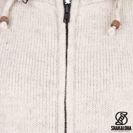 Shakaloha Crawford Ziphood Beige Nepal Vest Dames Shakaloha Crawford Ziphood Beige Nepal Vest Dames