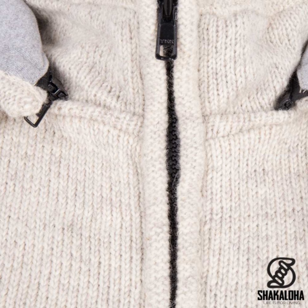 Shakaloha Crawford Ziphood Beige Nepal Vest Dames Shakaloha Crawford Ziphood Beige Nepal Vest Dames