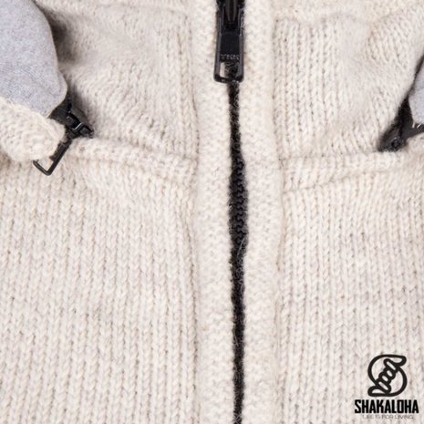 Shakaloha Crawford Ziphood Beige Nepal Vest Dames Shakaloha Crawford Ziphood Beige Nepal Vest Dames