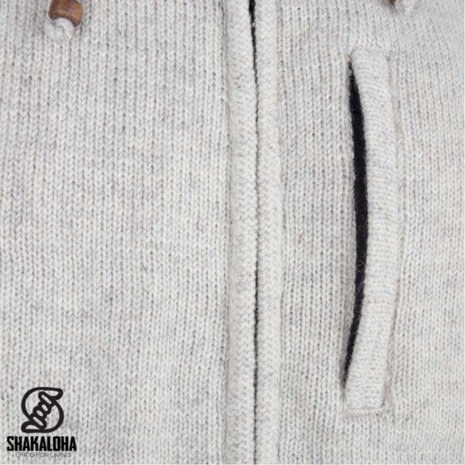 Shakaloha Splendor Ziphood Beige Vest Heren Shakaloha Splendor Ziphood Beige Vest Heren