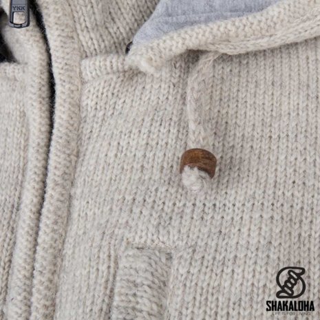 Shakaloha Splendor Ziphood Beige Vest Heren Shakaloha Splendor Ziphood Beige Vest Heren