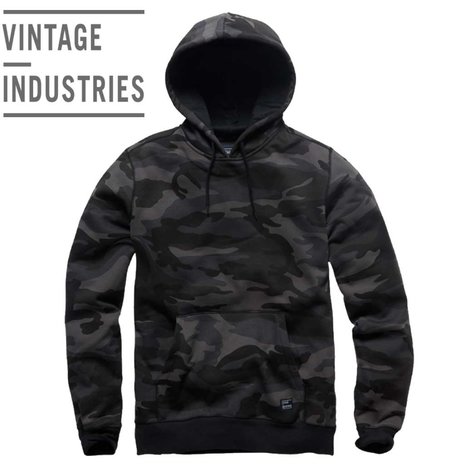 Vintage Industries Derby Dark Camo Hoodie Sweater Heren Vintage Industries Derby Dark Camo Hoodie Sweater Heren