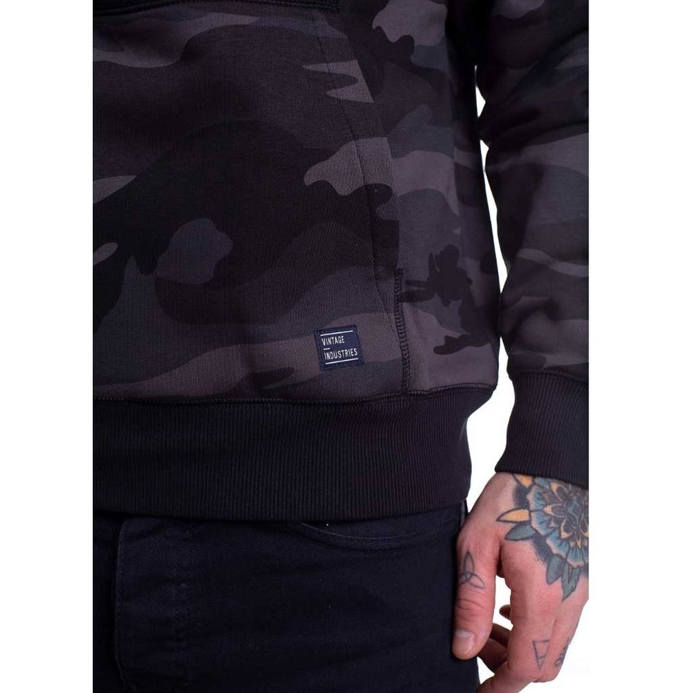 Vintage Industries Derby Dark Camo Hoodie Sweater Heren Vintage Industries Derby Dark Camo Hoodie Sweater Heren