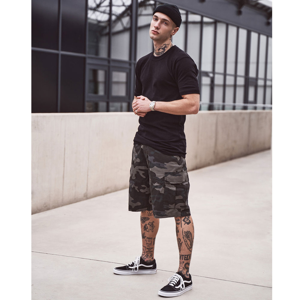 Brandit BDU Ripstop Dark Camo Shorts Heren Brandit BDU Ripstop Dark Camo Shorts Heren