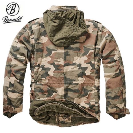Brandit M-65 Giant Light Woodland Winterjas Heren Brandit M-65 Giant Light Woodland Winterjas Heren