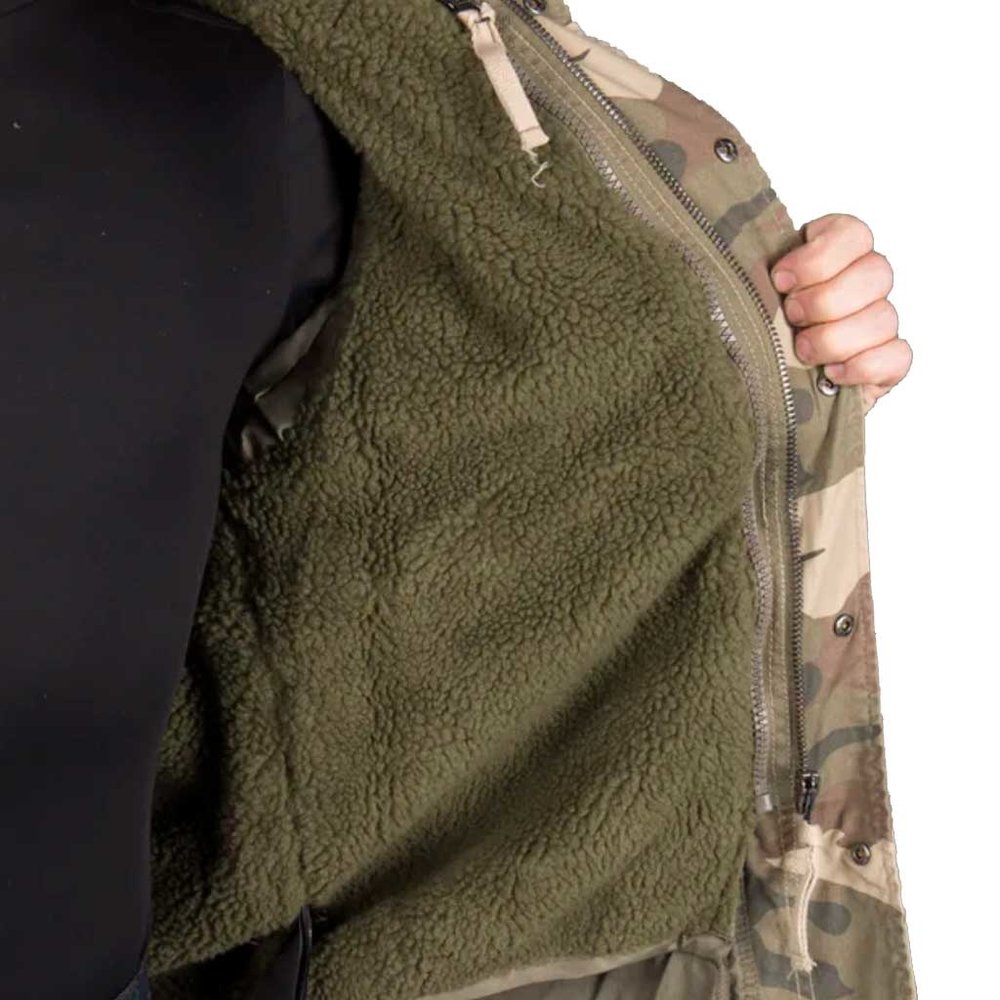 Brandit M-65 Giant Light Woodland Winterjas Heren Brandit M-65 Giant Light Woodland Winterjas Heren