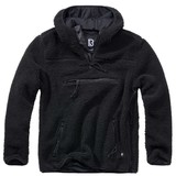 Brandit Teddyfleece Worker Pullover Black Sweater Heren Brandit Teddyfleece Worker Pullover Black Sweater Heren