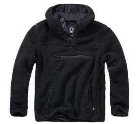 Brandit Teddyfleece Worker Pullover Black Sweater Heren Brandit Teddyfleece Worker Pullover Black Sweater Heren
