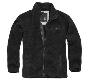 Brandit Teddyfleece Jacket Zwart Fleece Jas Heren Brandit Teddyfleece Jacket Zwart Fleece Jas Heren