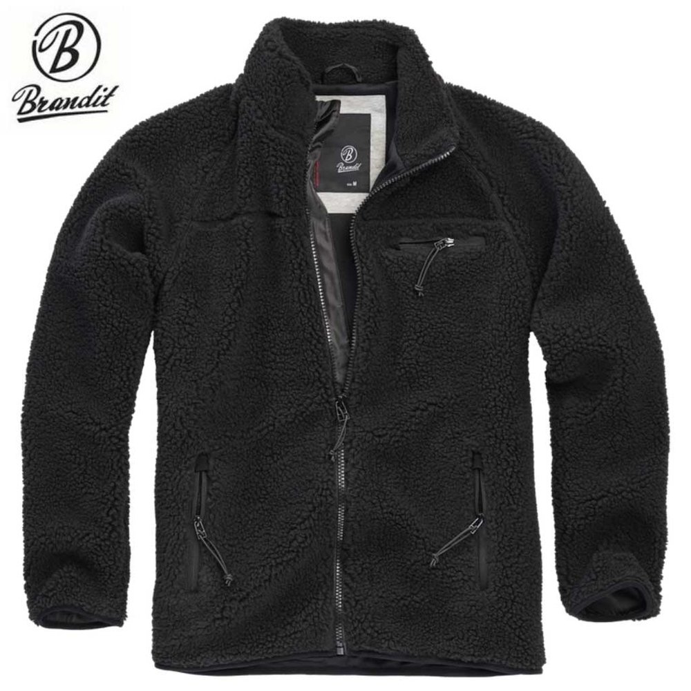 Brandit Teddyfleece Zwart Fleece Jas Heren