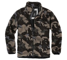 Brandit Teddyfleece Jacket Dark Camo Fleece Jas Heren Brandit Teddyfleece Jacket Dark Camo Fleece Jas Heren