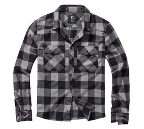 Brandit Check Shirt Black-Charcoal Flanel Overhemd Heren