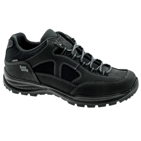 Hanwag Hanwag Gritstone II Wide GTX Asphalt Black Wandelschoenen Heren Hanwag Hanwag Gritstone II Wide GTX Asphalt Black Wandelschoenen Heren