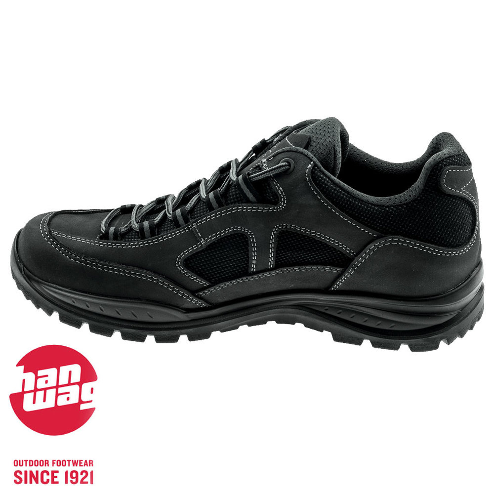 Hanwag Gritstone II Wide GTX Asphalt Black Wandelschoenen Heren Hanwag Gritstone II Wide GTX Asphalt Black Wandelschoenen Heren