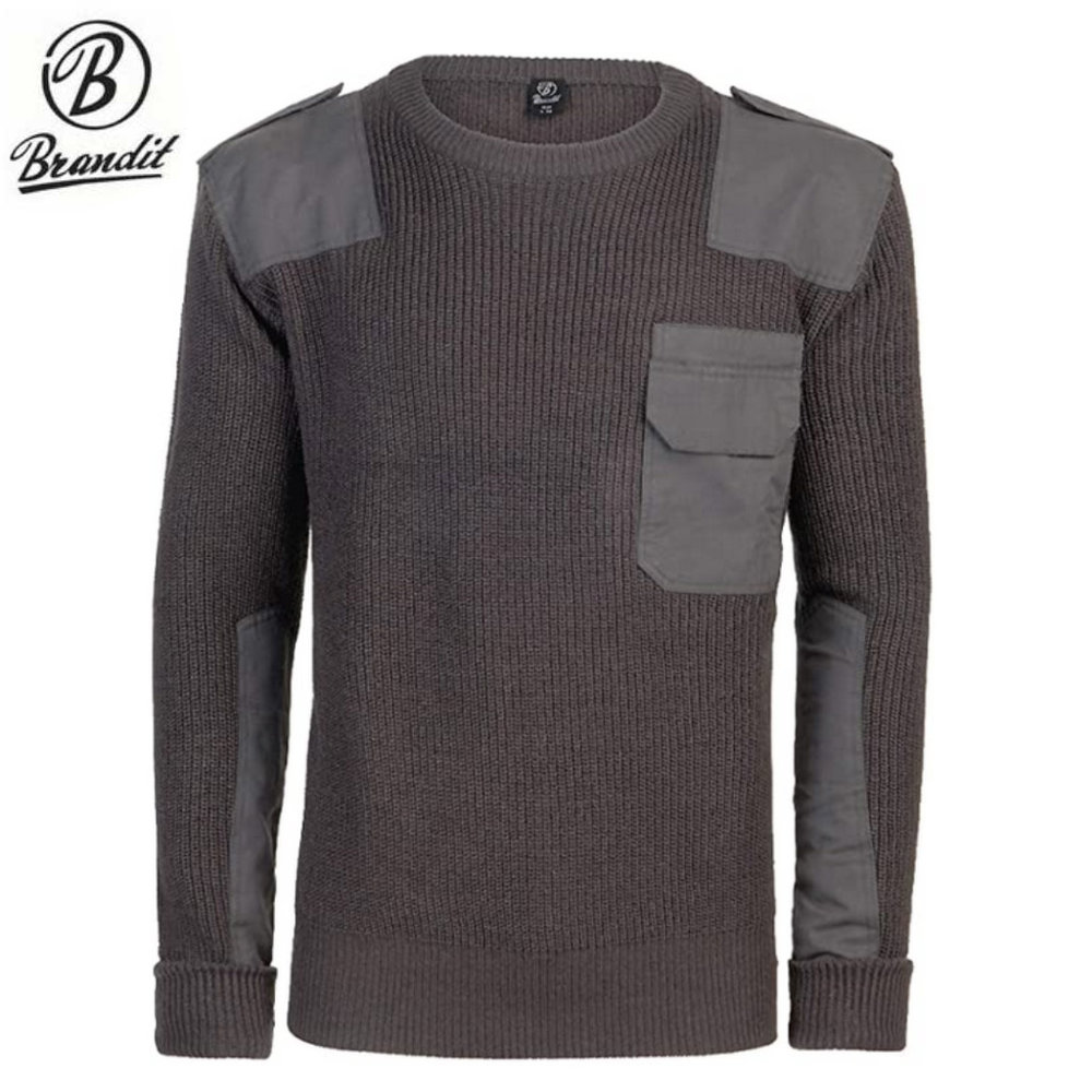 Brandit BW Pullover Antraciet Sweatshirt Heren Brandit BW Pullover Antraciet Sweatshirt Heren