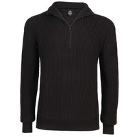 Brandit Marine Pullover Troyer Sweater Zwart Heren