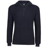 Brandit Marine Pullover Troyer Sweater Navy Heren Brandit Marine Pullover Troyer Sweater Navy Heren