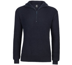 Brandit Marine Pullover Troyer Sweater Navy Heren Brandit Marine Pullover Troyer Sweater Navy Heren