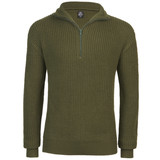 Brandit Marine Pullover Troyer Sweater Olive Heren Brandit Marine Pullover Troyer Sweater Olive Heren