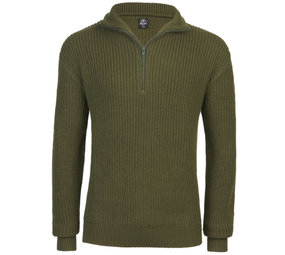 Brandit Marine Pullover Troyer Sweater Olive Heren