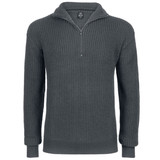 Brandit Marine Pullover Troyer Sweater Antraciet Heren Brandit Marine Pullover Troyer Sweater Antraciet Heren