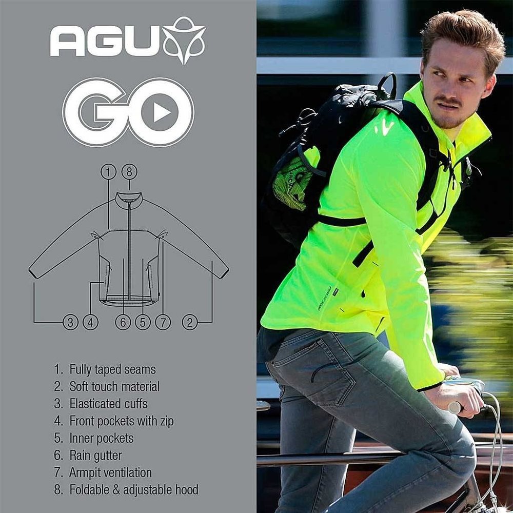 Agu Go Essential Neon Geel Regenjas Agu Go Essential Neon Geel Regenjas