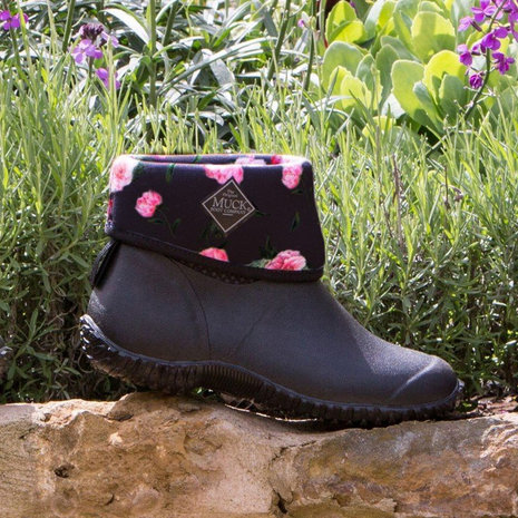 Muck Boot Muckster II Mid Black Rose Laarzen Dames Muck Boot Muckster II Mid Black Rose Laarzen Dames
