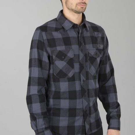 Brandit Check Shirt Zwart Grijs Flanel Overhemd Heren Brandit Check Shirt Zwart Grijs Flanel Overhemd Heren