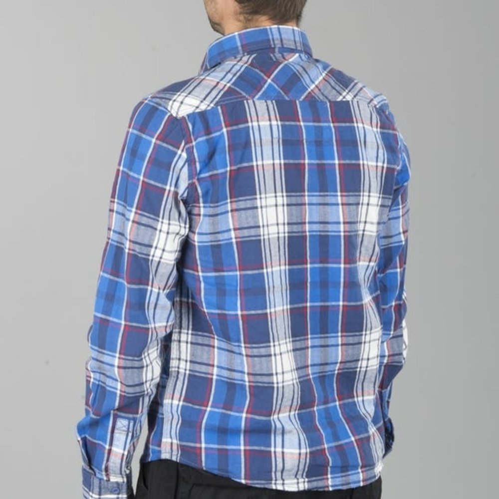 Brandit Check Shirt Navy Flanel Overhemd Heren