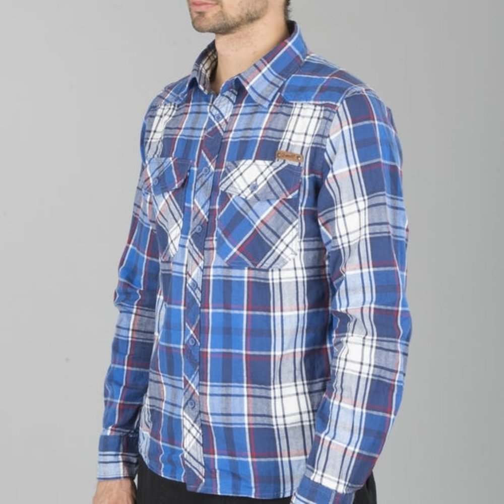 Brandit Check Shirt Navy Flanel Overhemd Heren