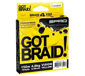 Spro Got Braid Gevlochten Lijn Geel 150M Spro Got Braid Gevlochten Lijn Geel 150M