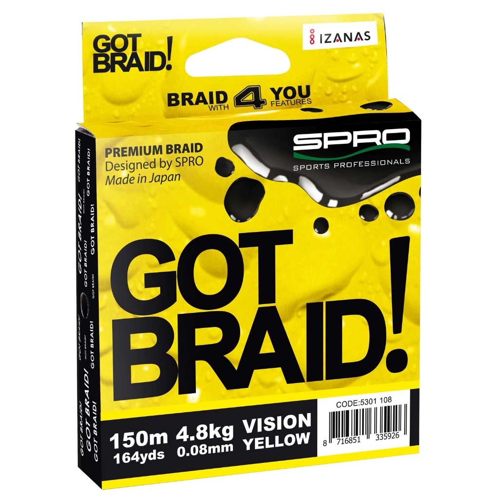 Got Braid Gevlochten Lijn Geel 150M Got Braid Gevlochten Lijn Geel 150M